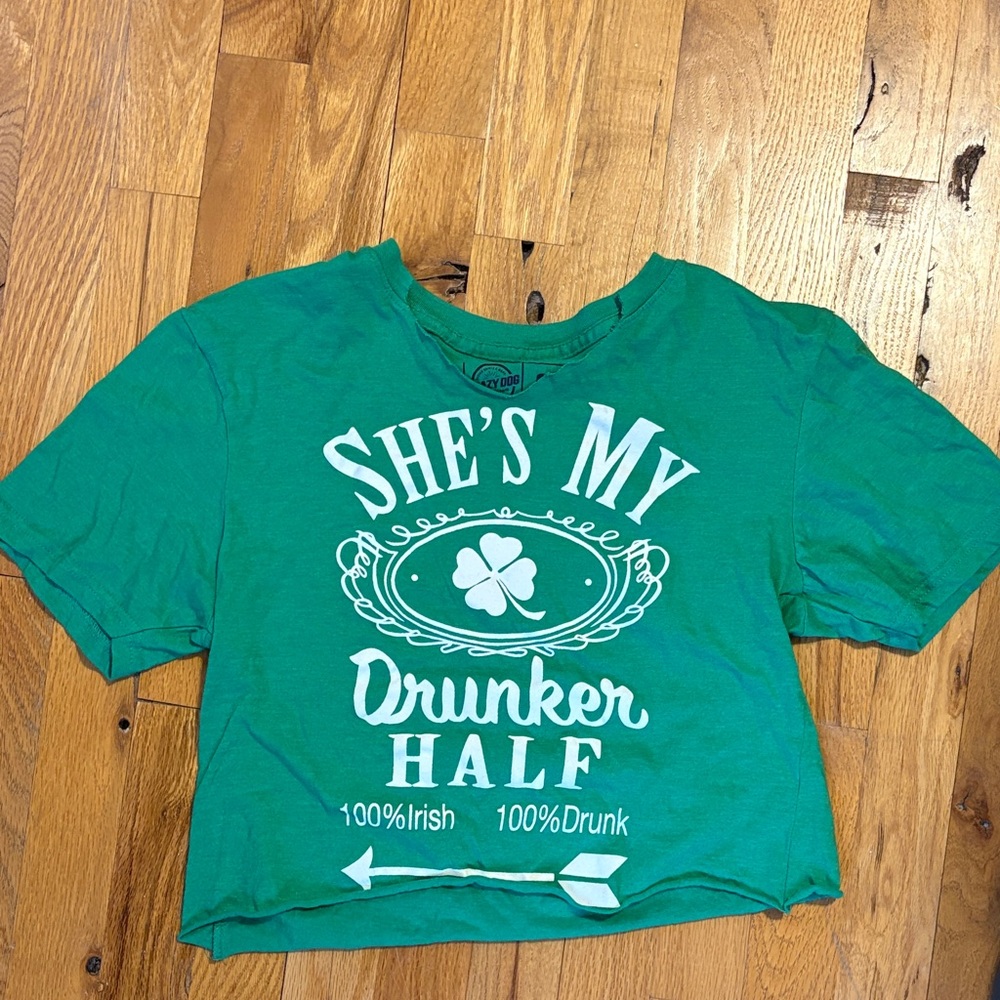 Green 'She's My Drunker Half' Graphic Tee
